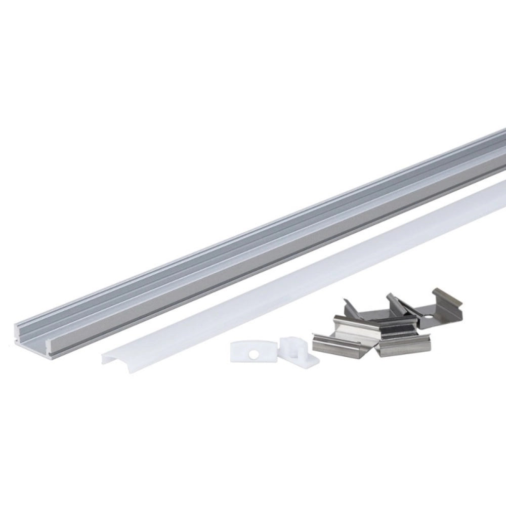 Profilo in alluminio per striscia led strip 6 millimetri lunghezza 2 metri