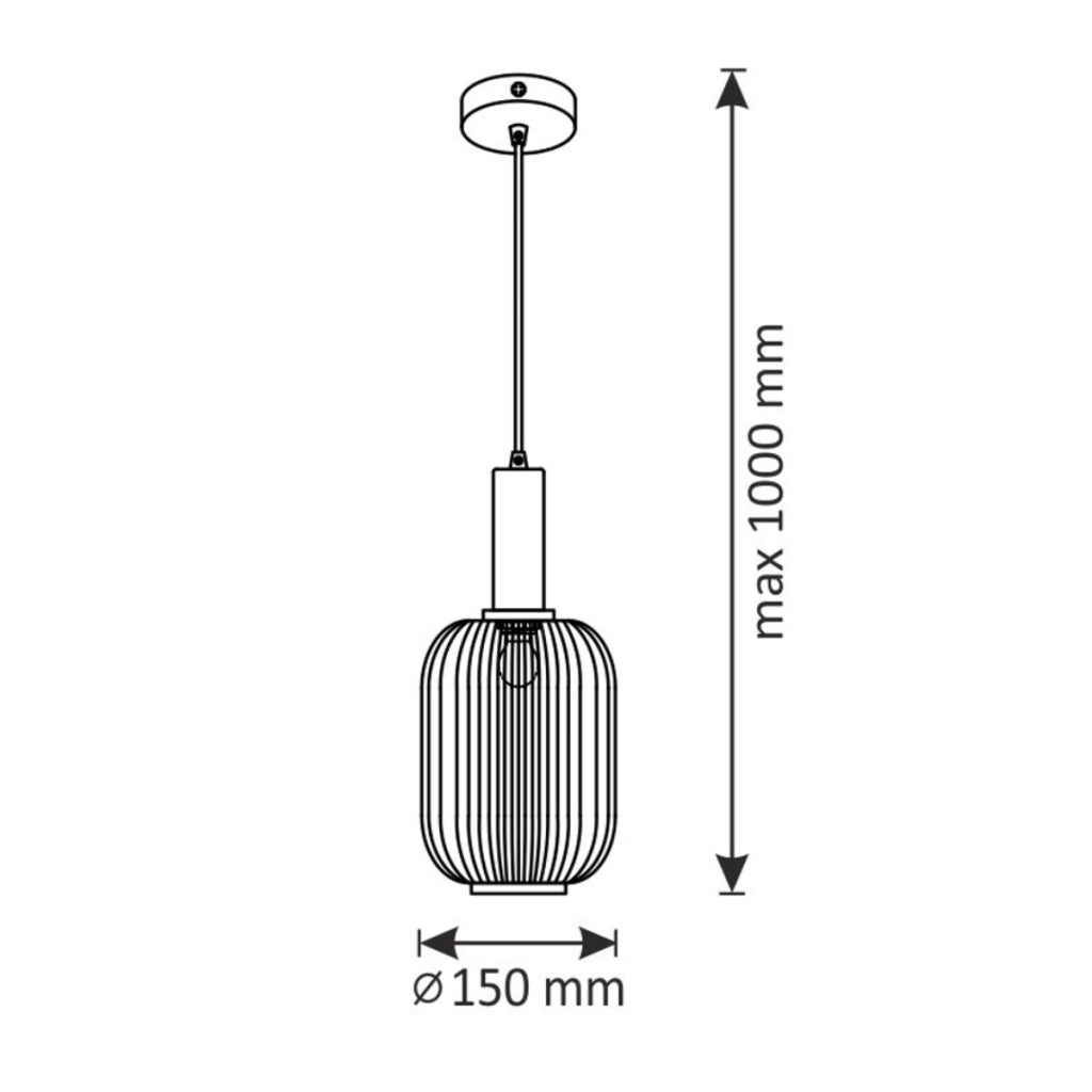 Lampada a sospensione Polux Suffolk verde oro E27 Ø15 cm