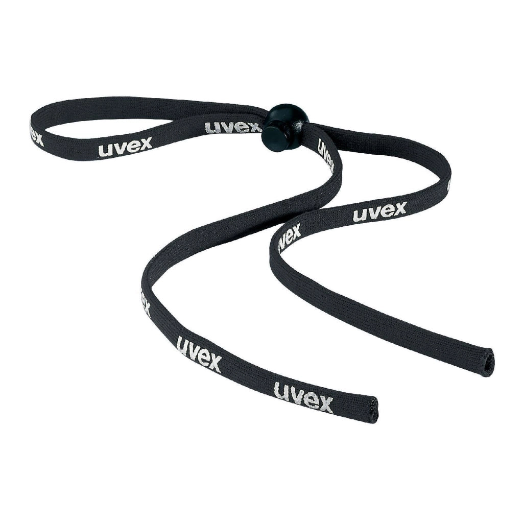 Uvex 9958017 Cavo per Occhiali di Sicurezza Poliestere Regolabile Universale Unisex colore Nero Bianco