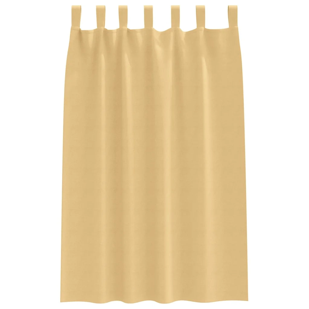 Tende Blackout con Anelli 2 pcs Beige 175 x 140 cm Poliestere 4107534