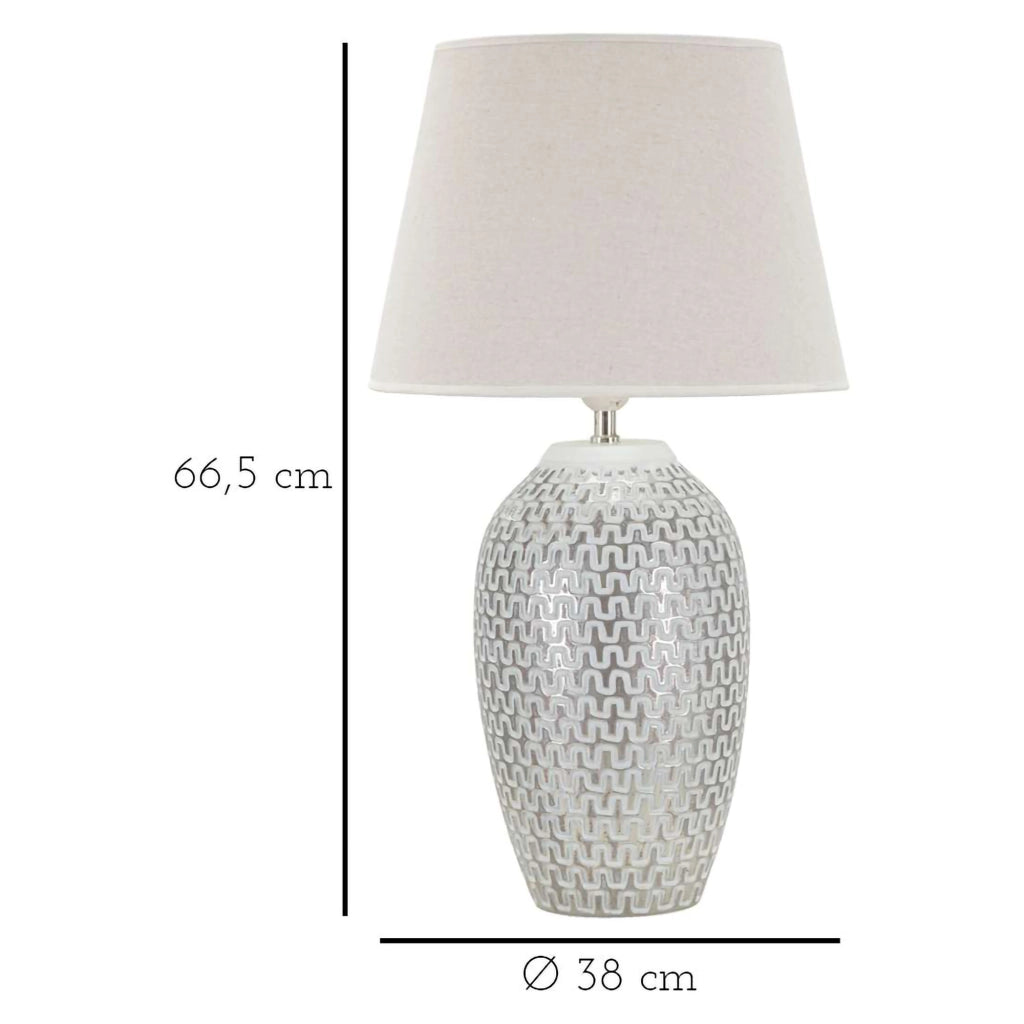 Balosemo, Lampada da Tavolo Necessaria 1 Lampadina, Bianco