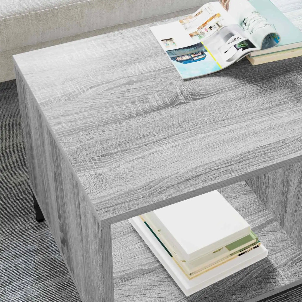 Tavolino da salotto con cassetto Grigio Sonoma 90 x 49 x 46 cm 883450
