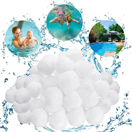Filtro a sfere 500g - Sostenibile e riciclabile - Sostituisce 18 kg sabbia filtrante - Amichevole con l'ambiente - Leggero - Materiale di polietilene - Filtro per piscina