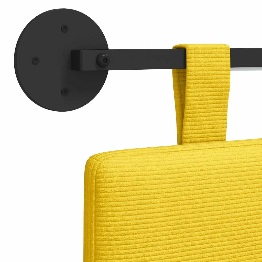 Testiera | Testata sospesa Con luce LED Giallo Chiaro Tessuto in Cords