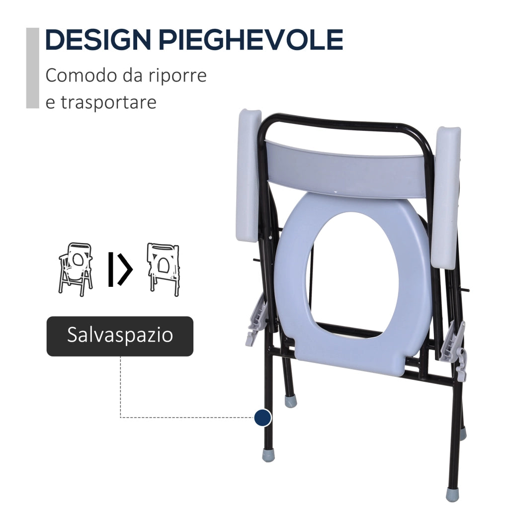 Sedia WC Pieghevole ¨C zephmum ¨C Plastica e Metallo 52x50x75 cm