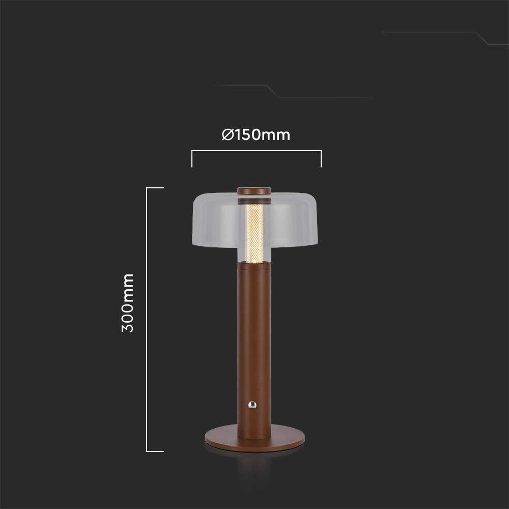 Lampada da tavolo LED 1W 100lm dimmer USB-C bronzo
