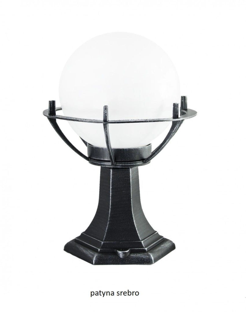 Lampada da giardino SU-MA Kule 39cm sfera 20cm E27 nera IP43