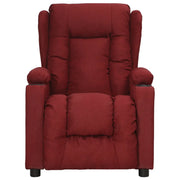 Poltrona Reclinabile in Tessuto Rosso Vino 339051