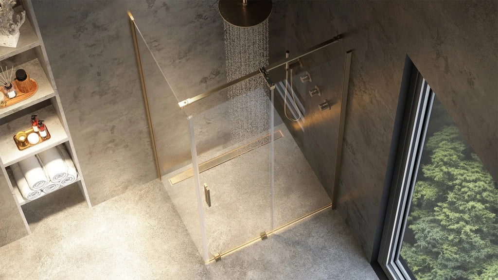 Cabina Doccia Rea Montana Gold Brush 130x80