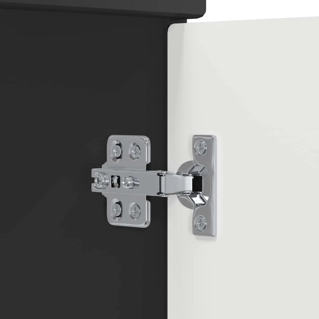 Mobiletto da bagno sotto il lavello Nero 56 x 37,5 x 81 cm 890095
