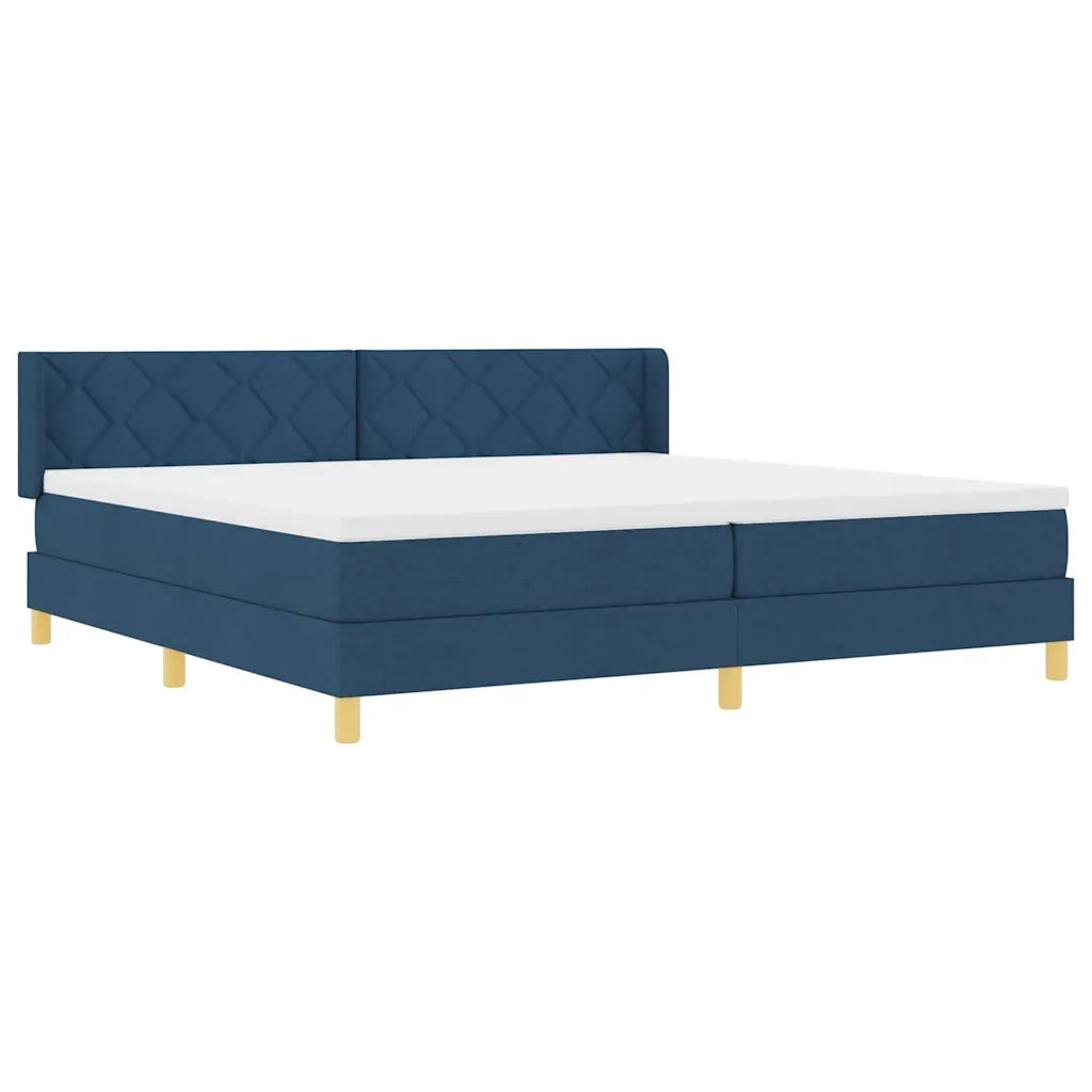 Letto a molle con materasso Blu 200 x 200 cm Tessuto 3341383