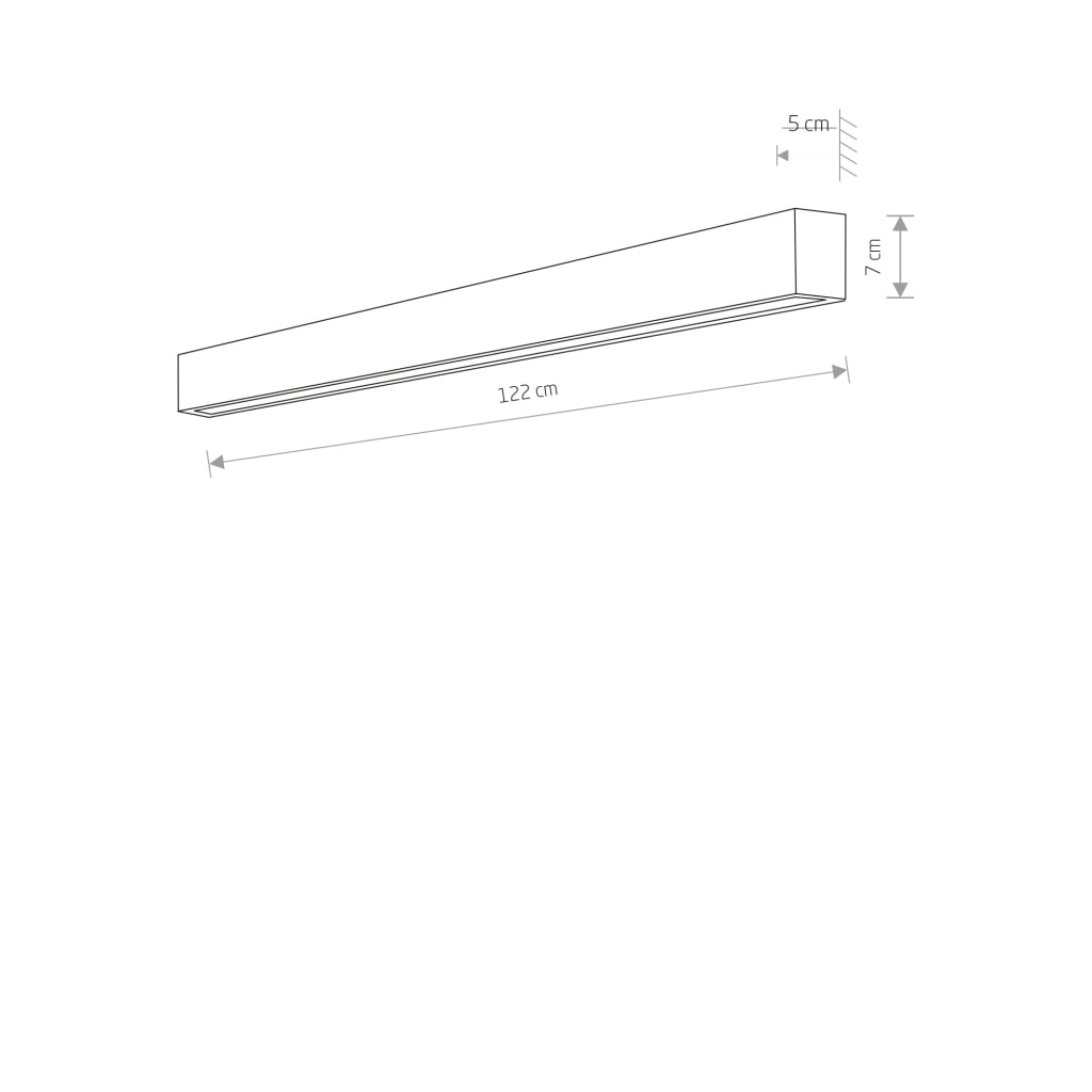 Applique LED da parete Nowodvorski Straight 22W bianco