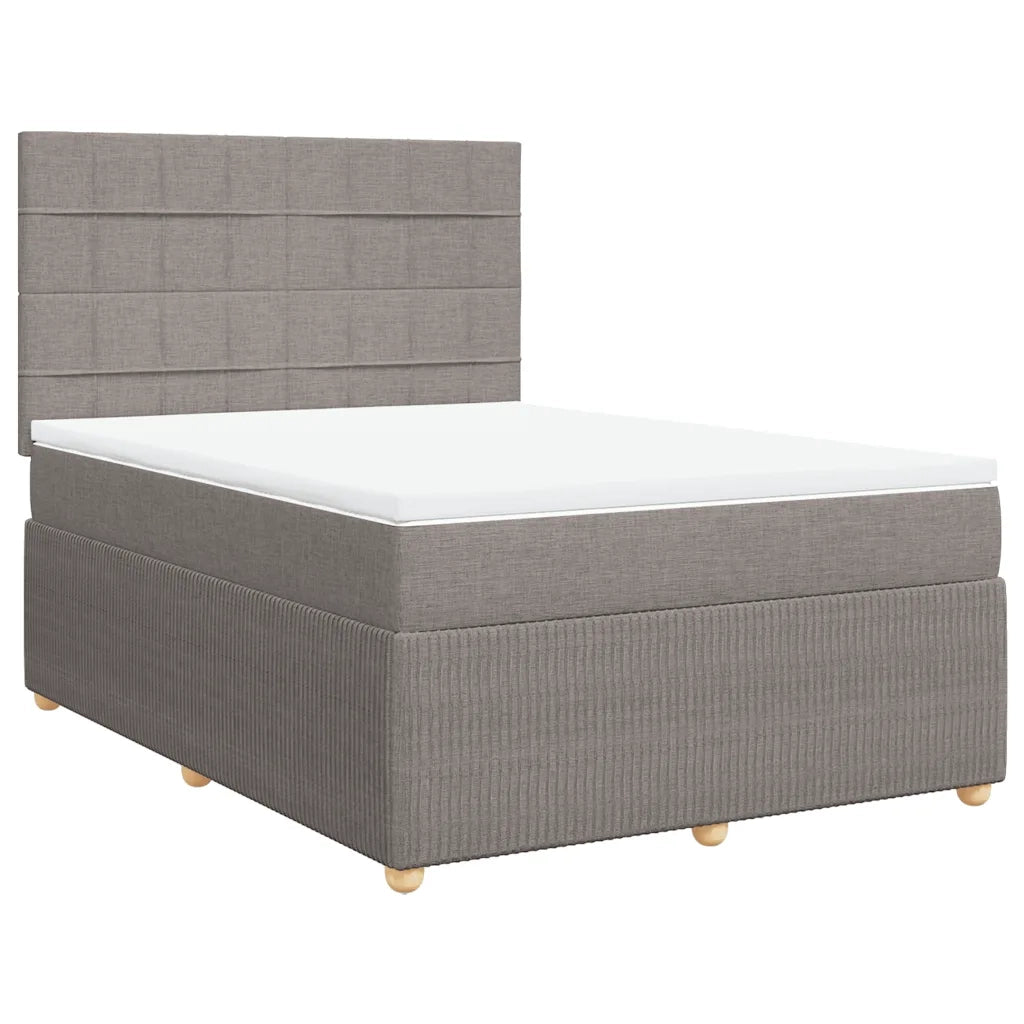 Giroletto a Molle con Materasso Tortora 140x200 cm in Tessuto 3294383
