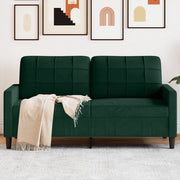 Divano a 2 Posti Verde Scuro 140 cm in Velluto 4007626