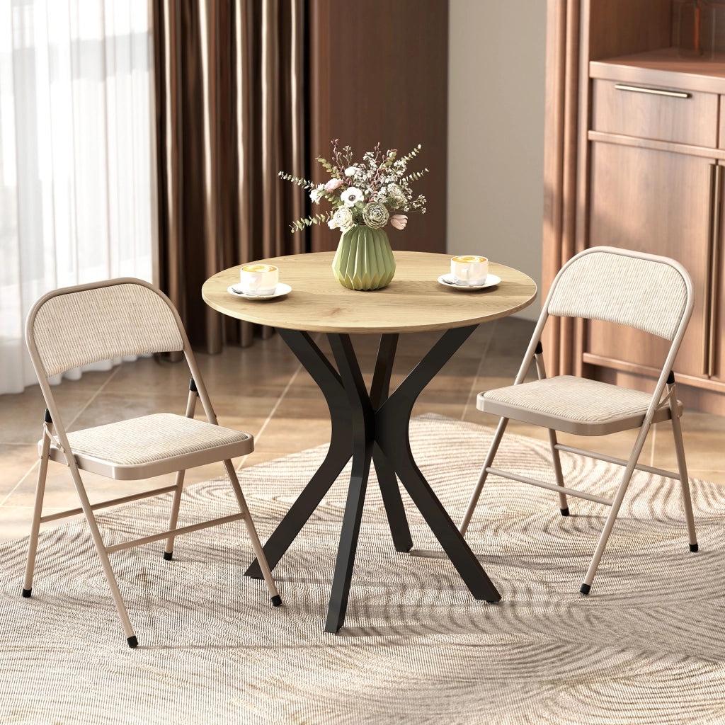 Sedia pieghevole da pranzo ¨C zephmum ¨C beige 45x46x78 cm