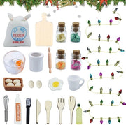 Accessori di miniatura per decorazione fai da te - 27 pezzi - servizio per miniatura - creativa esperienza di gioco - duurzame - accessori di miniatura per decorazione natalizia