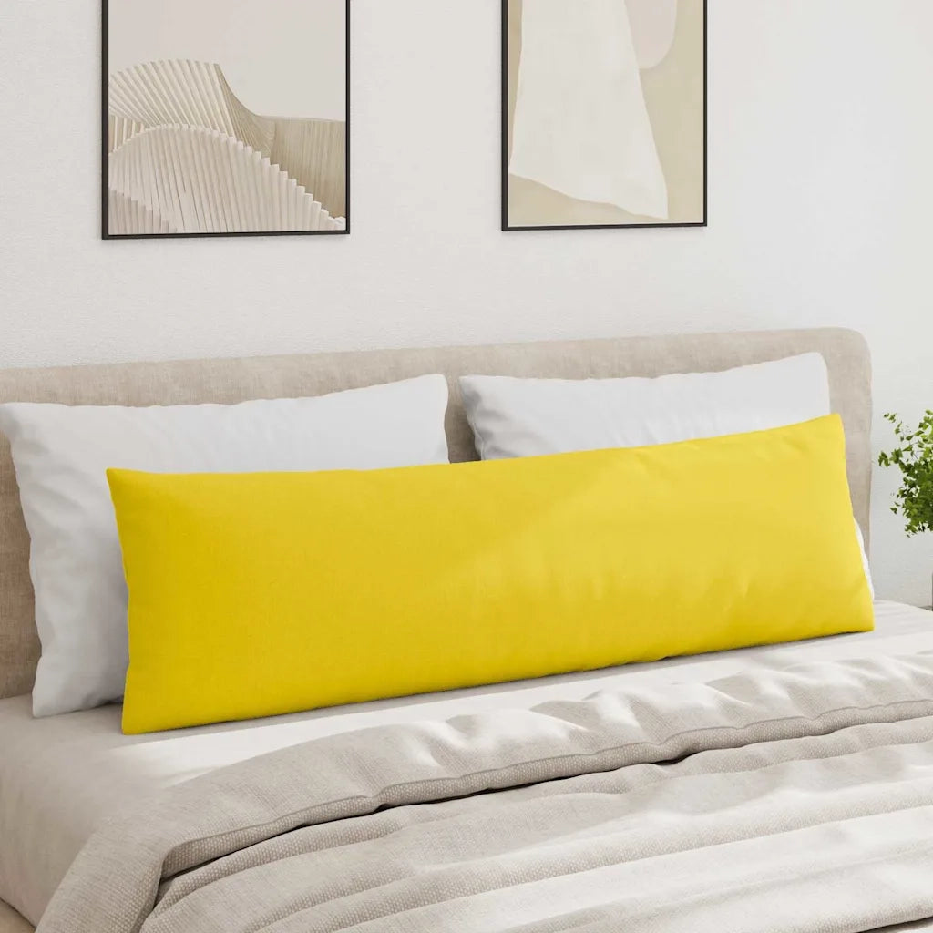 Cuscini da Divano 2 pcs Giallo Chiaro 145 x 40 cm Tessuto 42013834