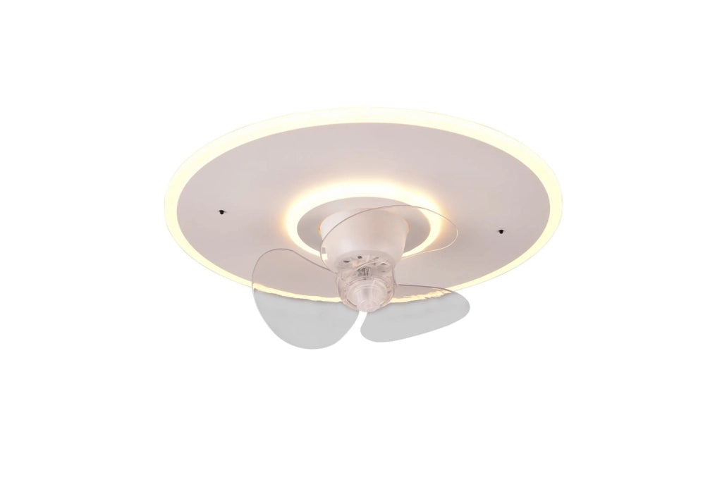 Plafoniera ventilatore LED 30W telecomando NYBRO bianca