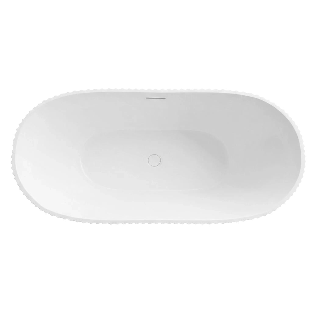 Vasca Da Bagno Freestanding In Acrilico Atena 170 Copritappo bianco
