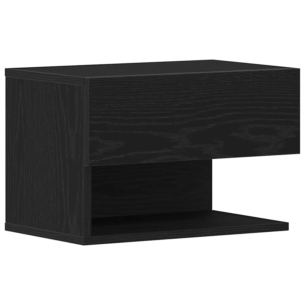 Armadio da Notte Rovere Nero 46 x 30 x 30 cm Legno multistrato 862734