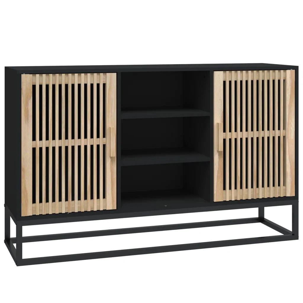 Credenza Nera 105x30x65 cm in Legno Multistrato 352119