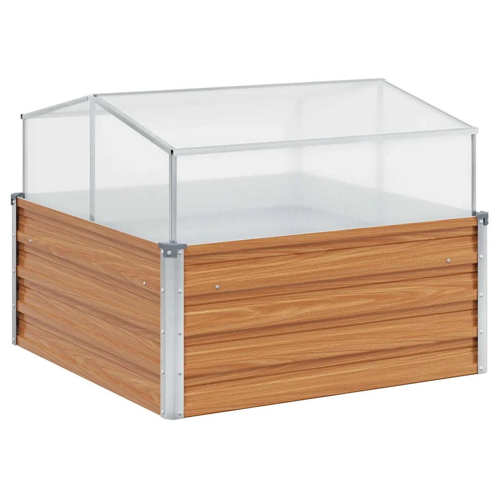 Vaso da giardino con serra Marrone Chiaro 100 x 100 x 77 cm 42017372