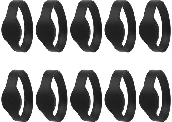Cinturino RFID con 10 tag - Impermeabile IP68 - Cinturino in silicone - Controllo di accesso - Adatto per piscine/scholae sportive - Frequenza stabile 125 kHz - Cinturino di accesso