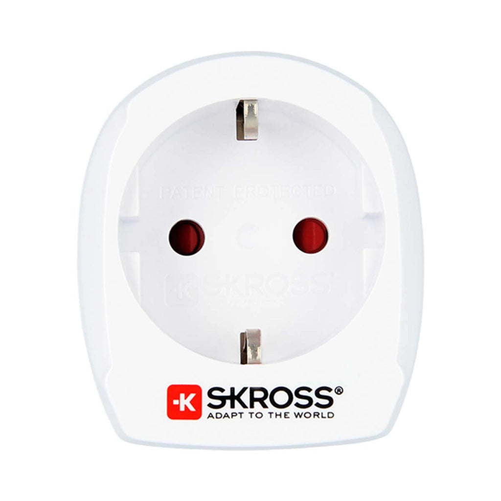 Adattatore da Viaggio Presa Europea a Danimarca Tipo K 16A Bianco Skross