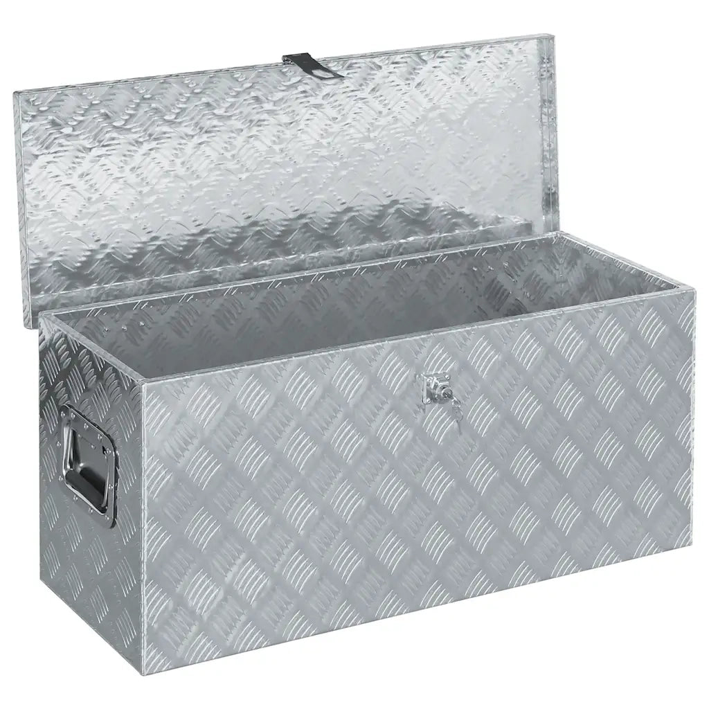 Cassetta in Alluminio 90,5x35x40 cm Argento 142940