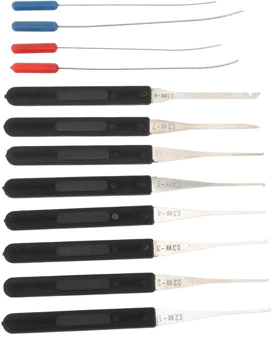 Estrattore di Chiavi a 12 pezzi - Kit di Attrezzi per la Rimozione - Estrattore di Chiavi - Acciaio Inox Premium - Utile per la Reparazione - Rimozione Facile - Tirapiedi per Chiavi