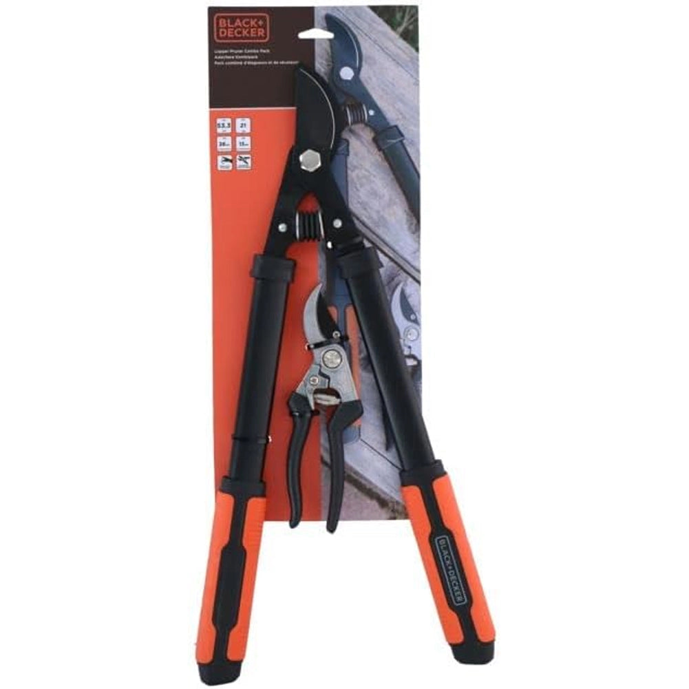 Set 2 Troncarami Cesoie da Potatura e da Giardino in Acciaio e Manico Ergonomico