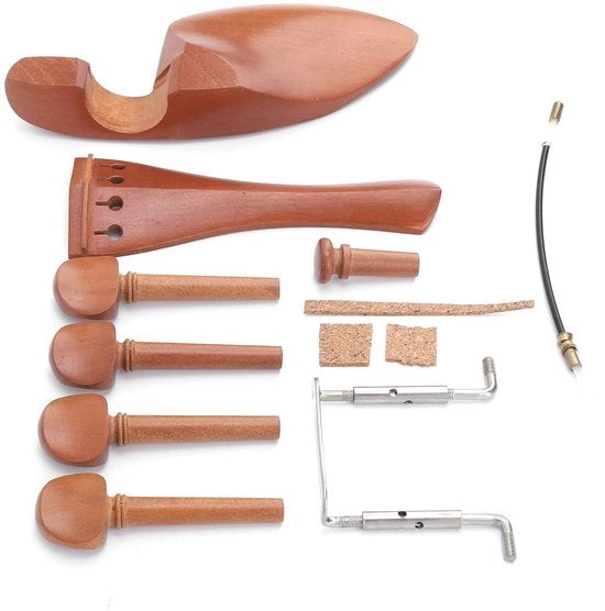 Accessori per violino kit - 4/4 violino - supporto - pezzo di coda - haringa - legno di alta qualità - protezione e qualità acustica