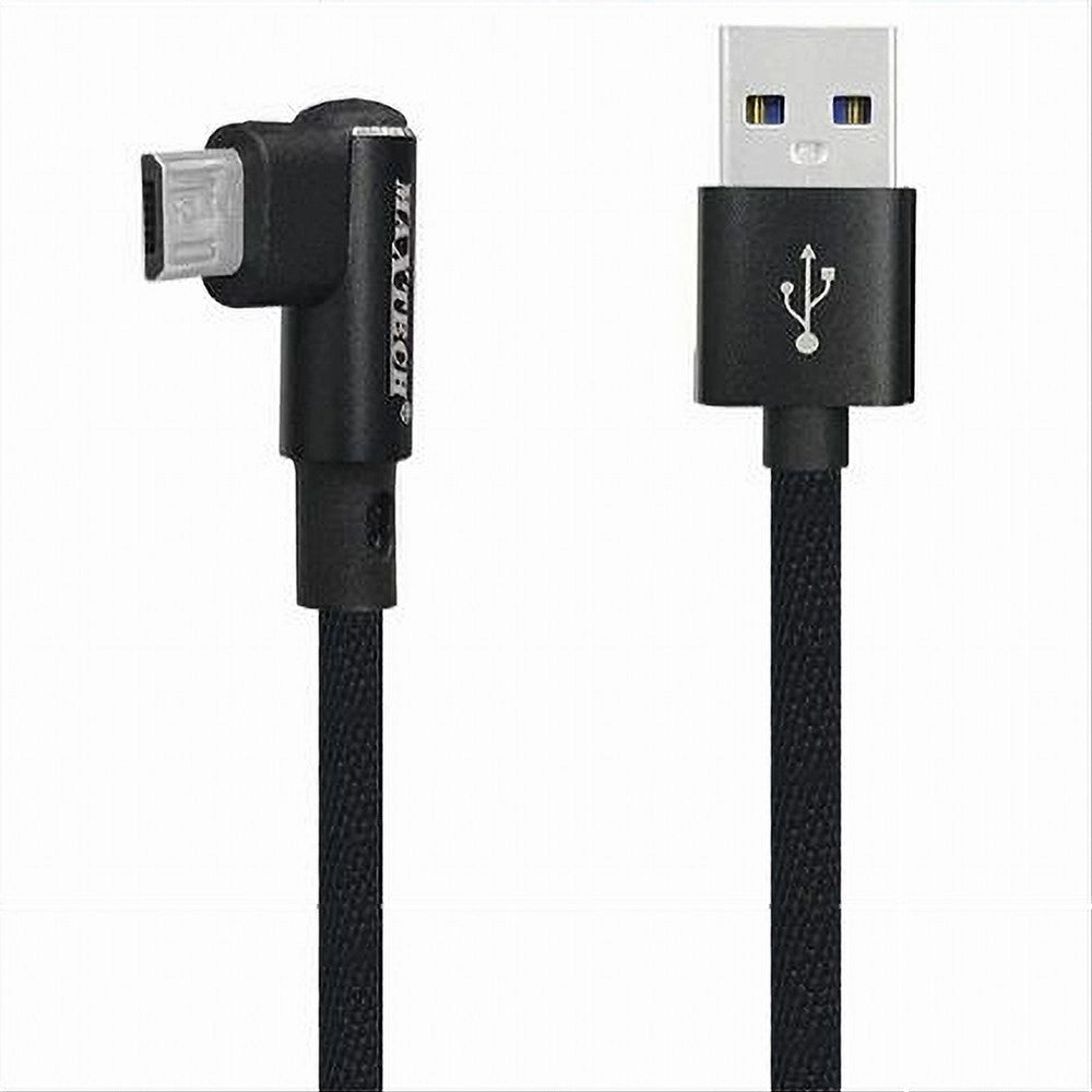 Trade Shop - Cavo Ricarica Micro Usb 90° Per Smartphone Cavetto Dati 1 Mt F-s025 Maxtech -