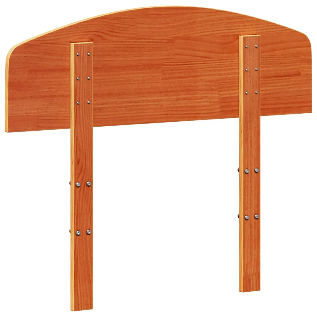 Testiera Marrone Cera 75 cm in Legno Massello di Pino 842525