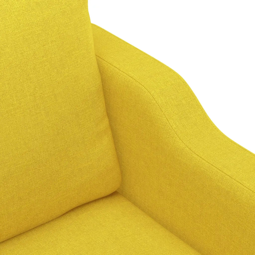 Divano a 2 Posti-Sofa 2 Posti Giallo Chiaro 140 cm in Tessuto 941054