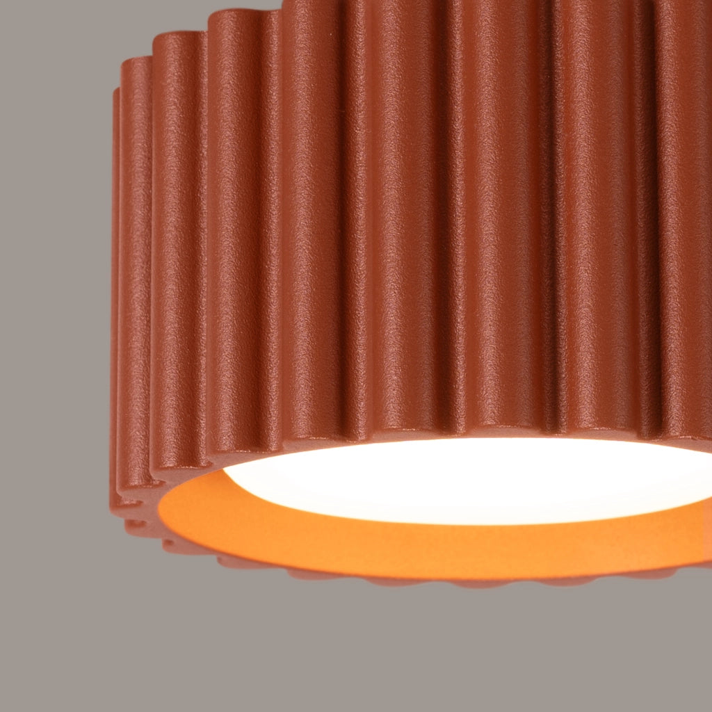 Lampada da soffitto AURA 1 rosso ocra Gx53