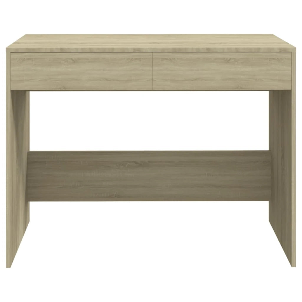 Scrivania tavolo postazione di lavoro mobile per computer studio rovere Sonoma 101 x 50 x 76,5 cm legno ingegnerizzato beige 02_0023636