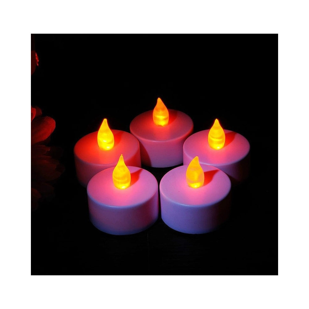 Trade Shop - Set 10 Candele Lanterne Tealight Tea Light Elettriche Led Batteria Decorazione -