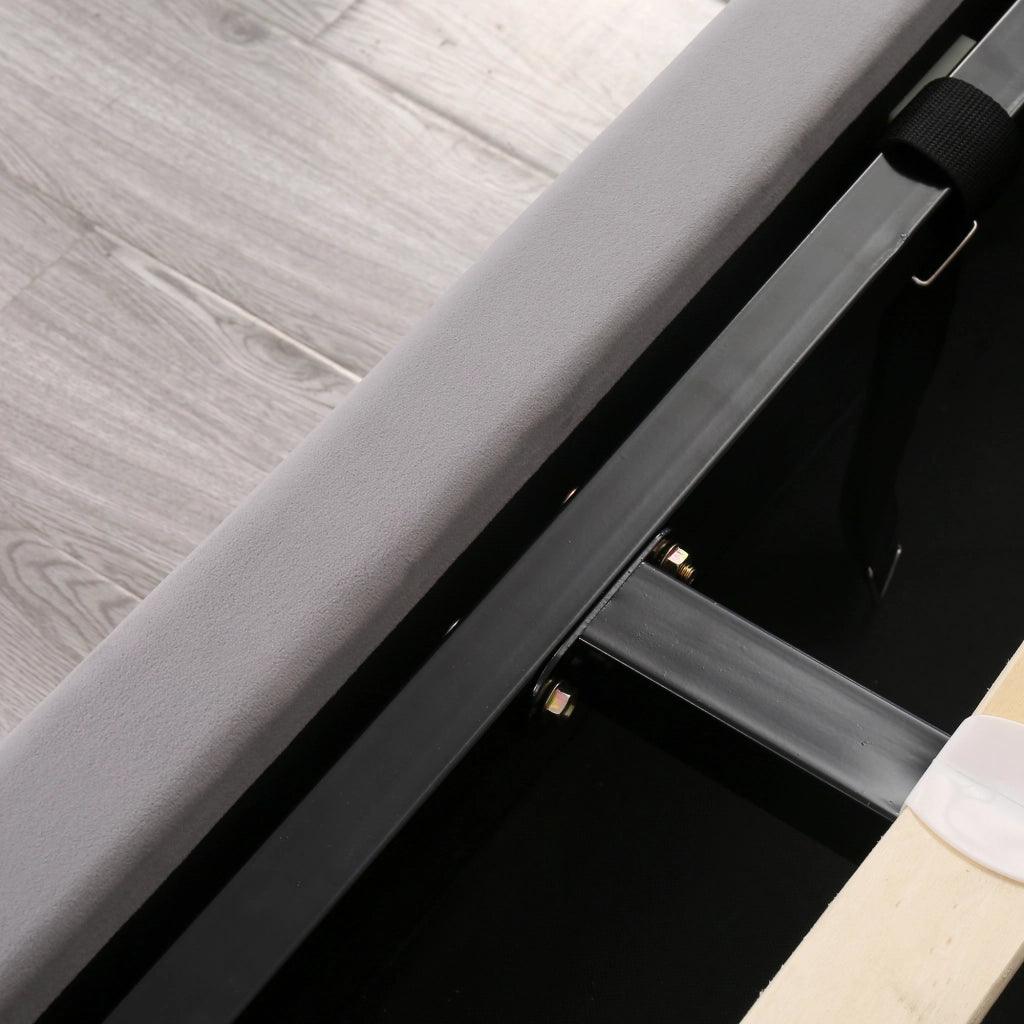LETTO Contenitore 180x200 cm Velluto Grigio