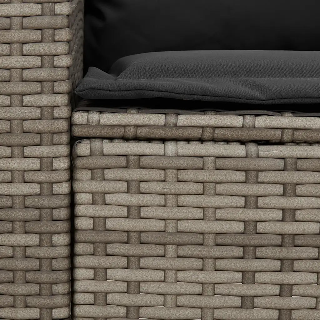 Set Divani da Giardino 4 pz con Cuscini in Polyrattan Grigio 3365339