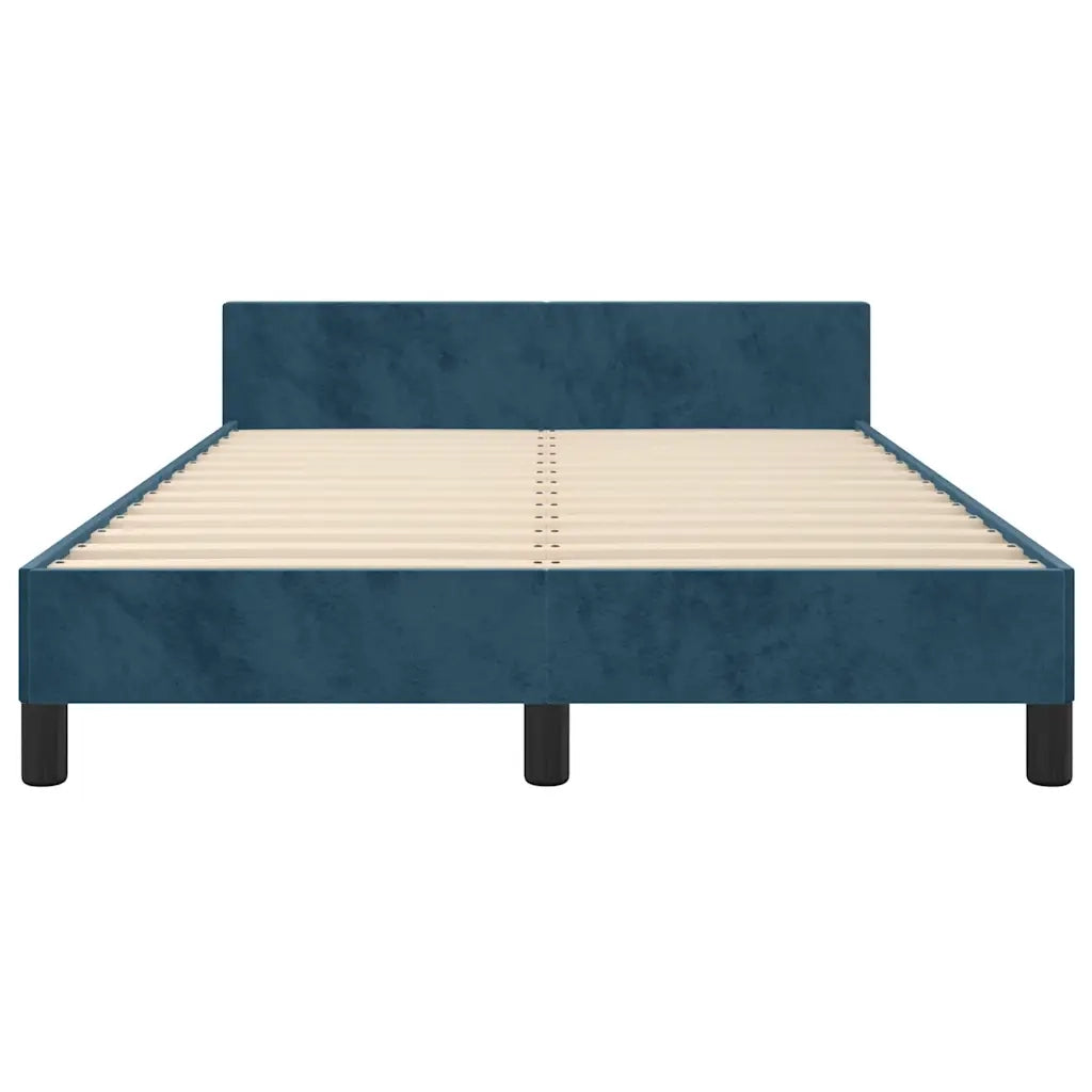 Giroletto senza Materasso Blu Scuro 120x200 cm in Velluto