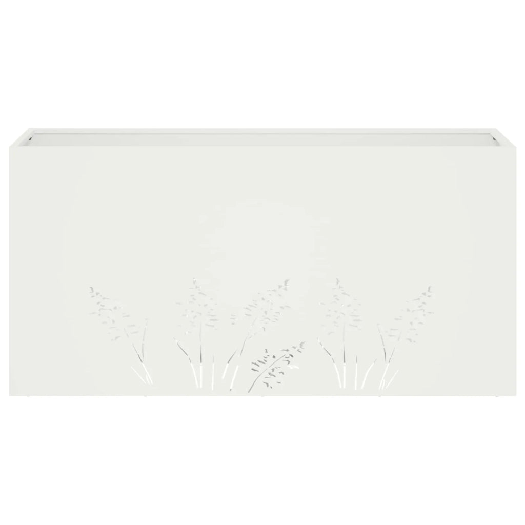 Vaso da giardino Bianco 100 x 30 x 49 cm 8005864