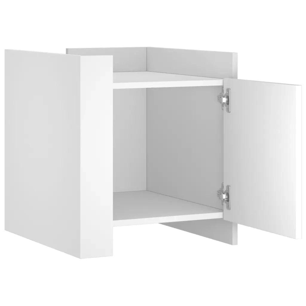 Comodino Bianco 45x50x50 cm in Truciolato 848297