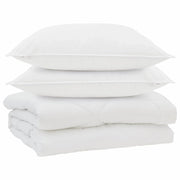 Piumone | Duvet con cuscino 3 pz Bianco Microfibra