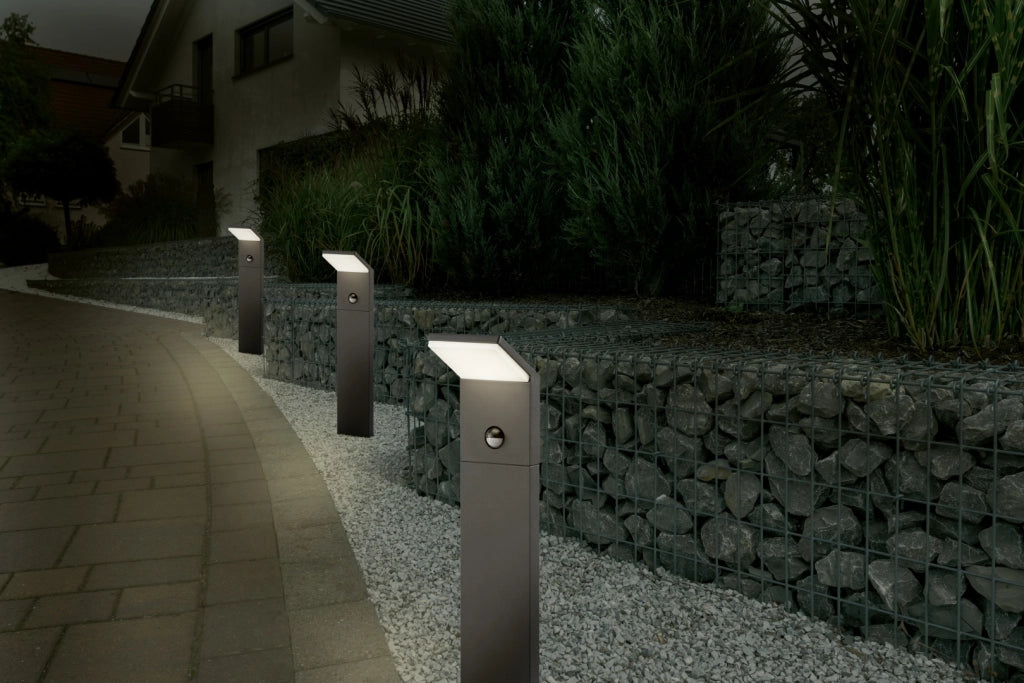 Paletto giardino PEARL LED 9W sensore antracite Trio