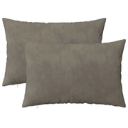 Cuscino con cuscino HEERLEN 2 pz Grigio Chiaro Velluto 924965