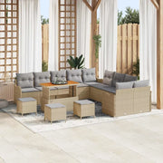 Set Divano da Giardino 14 pcs Beige polyrattan 3362332