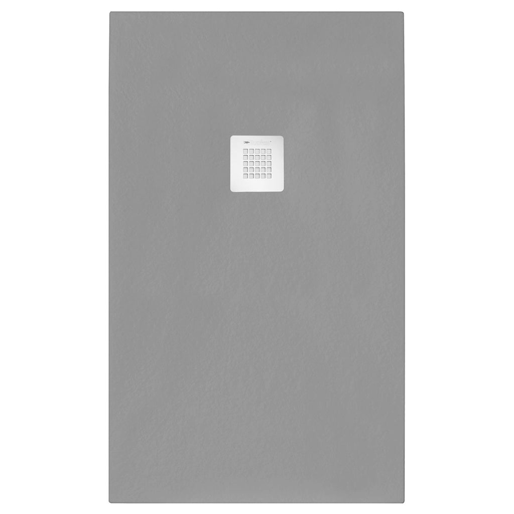 Piatto doccia rettangolare 70x160 cm effetto pietra marmoresina STONE grigio cemento FRANCIA