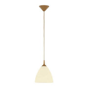 Lampada a sospensione Bartek Ø23 cm vetro ottone E27