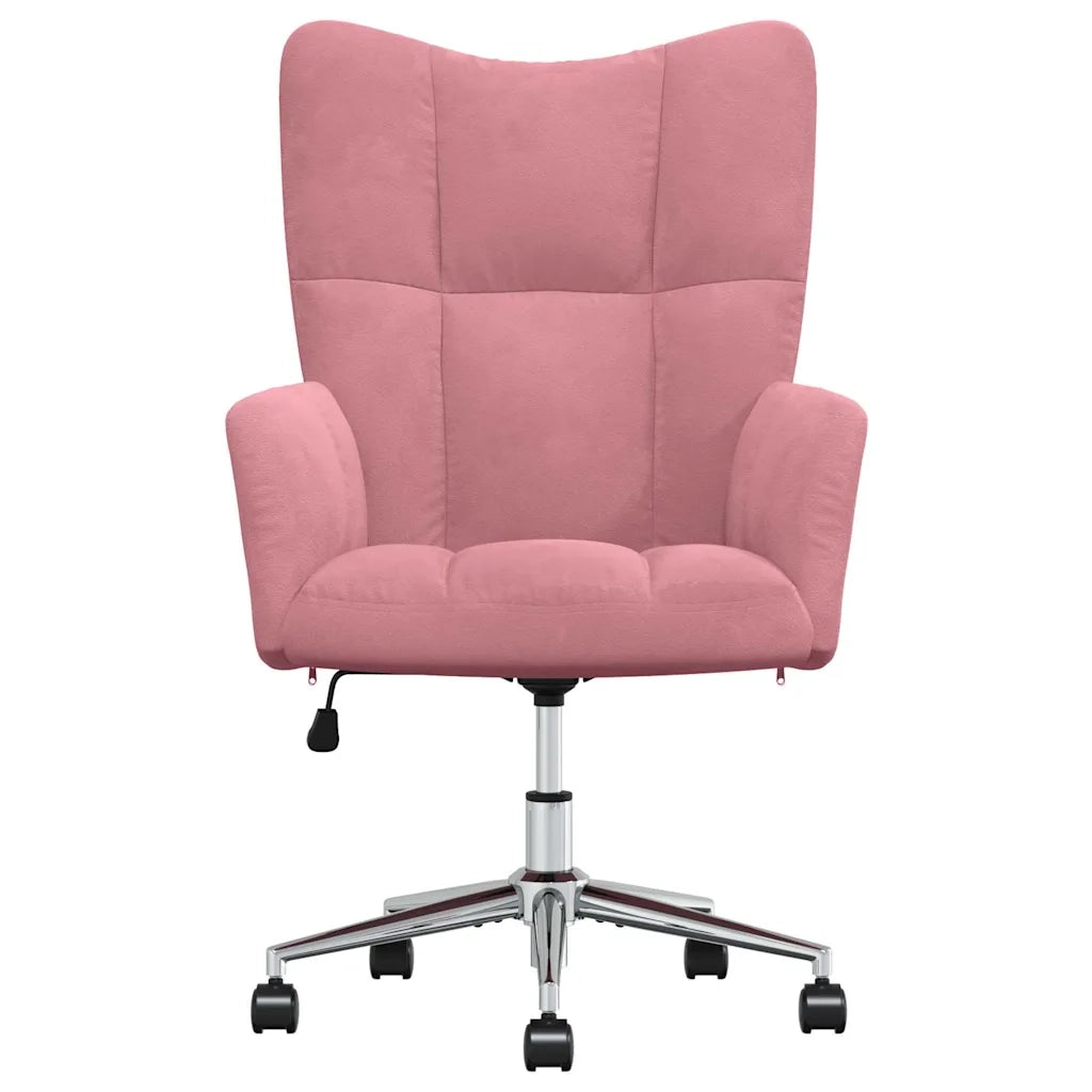 Poltrona | Sedia Relax Rosa in Velluto